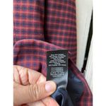 Aritzia Sunday Best Burgundy Navy Tartan Plaid Double Breasted Blazer Jacket S Photo 4