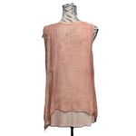 Soft Surroundings Silk Tunic PM Pink Embroidered Boho Lagenlook Fairy Coastal Photo 4