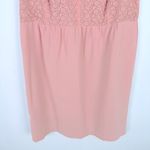 Loft NWT  Floral Lace Bodice Dress Mini Sleeveless Floral Blush Pink Size 10 NEW Photo 2