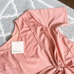 SHOWPO Blush pink cap sleeve front knot twist detail mini dress NWT US 6 Photo 6