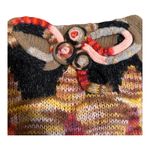 Anthropologie Moth Wool Blend Loop Neck Zigzag Sweater Coat XS Photo 2