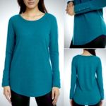 Chaser  Teal Thermal Button Sleeve Pullover Sweater Photo 3
