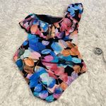 Profile By Gottex Ruffle One Shoulder One Piece Swimsuit Color Rush Black 10 Photo 5