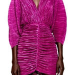 ZARA  Purple Ruched Mini Dress Photo 0