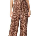 Jonathan Simkhai Cheetah Print Jumpsuit Tie Back Leopard Black Brown GUC XS Photo 0