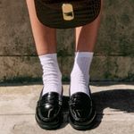 Sézane Sezane Andre Black Laminated Loafers NWOT Photo 1