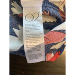 Q2 Tie Front Top‎ Womens Small Floral Office Cropped Relaxed Fit 3/4 Sleeve Photo 5