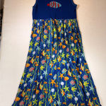 Palm Harbour Women's Blue Fish Print Maxi Dress M Size M Photo 0