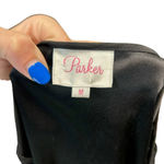 Parker Black Silk Lace Inset Button Tie Waist Corset Top Size Medium Photo 5