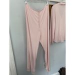 Victoria's Secret  Pink Modal ‎ Lace Pajama Set Long Sleeve Pants L Photo 3