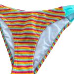 CUPSCHE Terry Multi color Striped Bikini Set Size Medium NEW Blue Photo 4