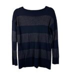 Vince Pullover Sweater Womens M Cashmere Metallic Rugby Stripe Blue Gray Photo 1