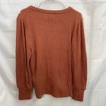 Madewell women's rustic orange soft knit balloon sleeve stretch sweater medium Photo 5