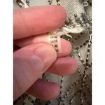 Elie Tahari  Beaded Fringe Dress Women's Size 10 Short Sleeve Sheer Overlay Photo 7