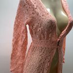 Impulsive Size Small Peach Knitted 3 Button Closure Long Sleeve Cover Up. New Orange Photo 2
