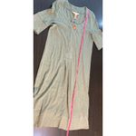 The Territory Ahead  Sage Green Cotton Button Front Midi Dress Women's Size S Photo 9