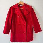 Vintage J.G. Hook Red Wool Peacoat Jacket Size 4 Photo 1