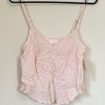 Abound NWT  Pink/White Mini Moo V-Neck Sleeveless Cinch Front Tank Top - XS Photo 0