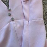 ZARA NWT  Baby Pink Jewel Button Pinafore Dress Bow V-Neck Zip Circle Skirt XS Photo 2