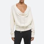 Helmut Lang Ruched Dolman Sleeve Sweater in Ivory Size Small Photo 0
