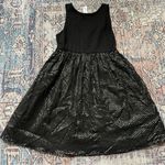Alice + Olivia  Black Sequin Checkered Sleeveless Party Dress Size Small Babydoll Photo 13