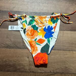We Wore What  Floral Ruched String Bikini Bottom Woman’s Size XL MSRP $95 NEW Photo 0