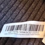 Quince NWOT  Heather Charcoal Grey Cotton Cashmere Ribbed Long Sleeve Sweater Photo 6