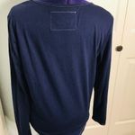 Lucky Brand  Navy Blue Long Sleeve Top Size Medium Photo 5