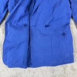 Madewell  Linen Blazer Jacket Blue One‎ Button Fair Trade Certified XXS Photo 10