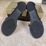 Thalia Sodi  Black & Metallic Shimmer Thong Style Embellished Sandal Photo 4