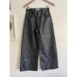 Free People  Misha Vegan Leather Black Barrel Pants Size 26 Photo 2