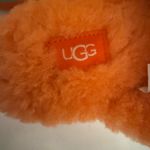 UGG  Disco Knot Slides Orange Platform Sandal Sheepskin Fluffy Size 8 Photo 5