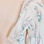 Jessakae White Lavender & Green Floral Smocked Tiered Dress. Size XL Photo 5