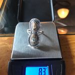 Natural Royston Blue Horizon Turquoise Sterling Silver Horseshoe Ring Size 9 Photo 2