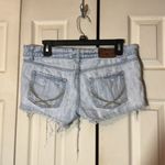 PINK - Victoria's Secret  Extremely Distressed Pale Blue Denim Jeans Shorts 6 Photo 8