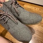 Toms  Gray Herringbone Wedge Ankle Boots size 9 Photo 5
