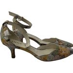 Anne Klein Ann Klein Iflex Akfonda Light Floral Heel Strap Pump Heels Sz 6.5 Photo 3