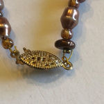 Vintage Glass Beaded Burgundy Dark Purple Beaded Boho Necklace Photo 2