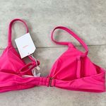 ANDIE NWT Swim Santorini Top Neon Pink Small Bikini Triangle Knot Front Tanning Photo 7