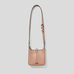 Rebecca Minkoff  Womens Leather Crossbody Pink Mini Feed Bag Whipstitch Purse Photo 1