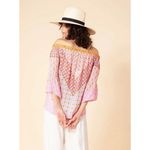 Hale Bob  Cathalina Blouse Viscose Off the Shoulder Medium Boho Festival Coastal Photo 1