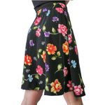 Vintage 90s Black Floral Skirt Size M Photo 1