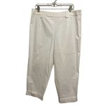 Talbots Women’s Pants Side Zip capri stretch White Size 16 Photo 1