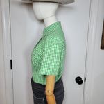 Aritzia Sunday Best Green Gingham Plaid Cropped Button Up XXS Preppy Y2K Fall Photo 3
