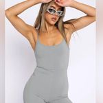 White Fox Boutique Clearly Into You Ribbed Playsuit - Grey Photo 1