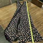 Self Portrait A line Sleeveless Floral twist front ruffle midi maxi Dress size 2 Black Photo 8