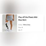 Lululemon  Play off the Pleats Mid-Rise Skirt. Size 4 Photo 4