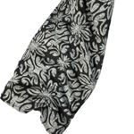 Soybu Small A-Line Mini Dress Floral Ruched 3/4 Sleeves Boat Neck Stretch Gray Photo 2