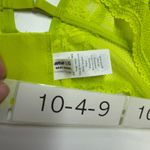 Aerie Bralette Top Womens Large Neon Green Lace Bra V Neck Photo 2