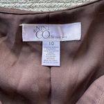 Vintage Nine & Co. Chocolate Brown White Polka Dot Bias Cut Midi Skirt Size 10 Photo 9